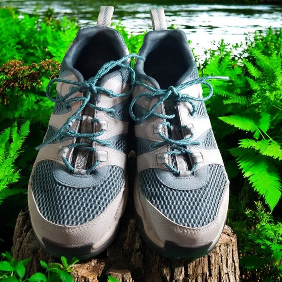 LL Bean Women's Size 7.5 Blue Mesh Hiking Trail Shoes 11703 - Picture 3 of 8